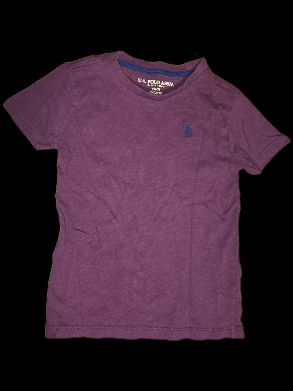 U.S. Polo Assn. Kids Plum Short Sleeve Tee with Embroidered Pony
